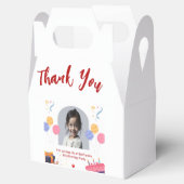 Dank u Verjaardagsfeestje Personaliseer Kaart Bedankdoosjes (Geopend)