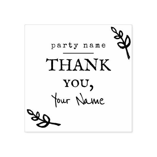 Dank u  verontruste handschrift rustiek rubberstempel (Afrduk)