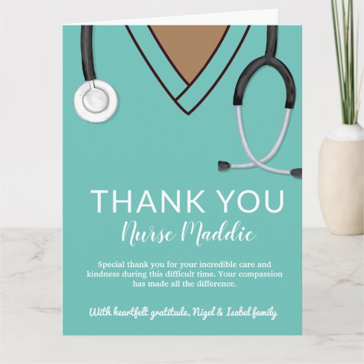 Dank U Verpleegkundige en Doctor Kaart (Voorkant)