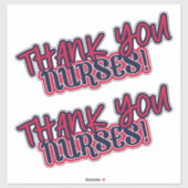 Dank u verpleegkundigen! Rood Wit Blauw Groot Sticker (Vel)