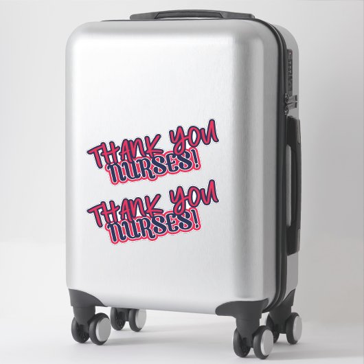 Dank u verpleegkundigen! Rood Wit Blauw Groot Sticker (Koffer)