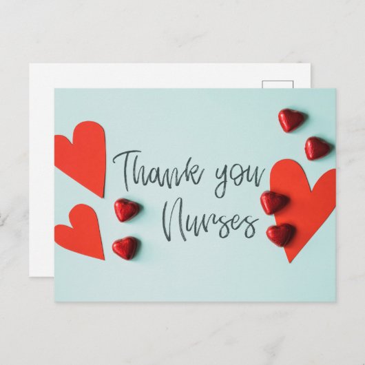 dank u verpleegster briefkaart (Voorkant / Achterkant)