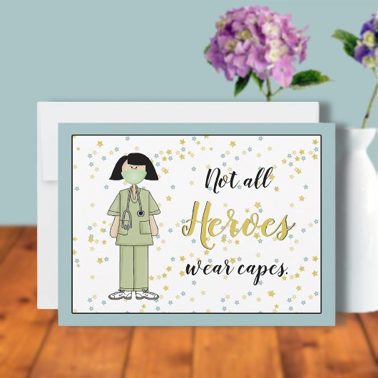 Dank u Verpleegster Flat Kaart