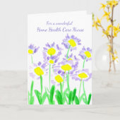 Dank u, verpleegster in de gezondheidszorg kaart (Gele Bloem)