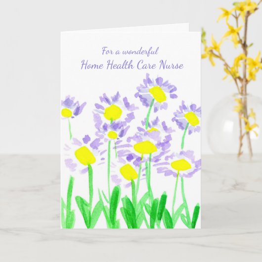 Dank u, verpleegster in de gezondheidszorg kaart (Gele Bloem)