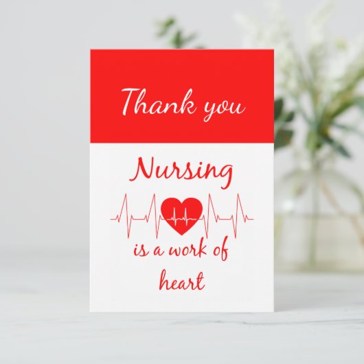 Dank u Verpleegsters Verpleegster Inspirerend Cita Bedankkaart (Staand voorkant)
