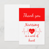 Dank u Verpleegsters Verpleegster Inspirerend Cita Bedankkaart (Voorkant / Achterkant)