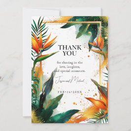 Dank U verticale Vogels van het Paradijs Bliss Bedankkaart