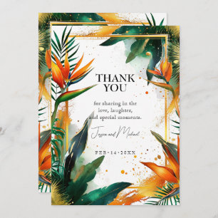 Dank U verticale Vogels van het Paradijs Bliss Bedankkaart