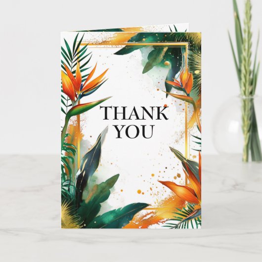 Dank U verticale Vogels van het Paradijs Bliss Bedankkaart (Voorkant)