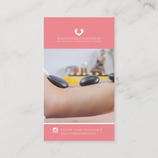 Dank u verwijzing foto promo koraal herhalen visitekaartje (Achterkant)