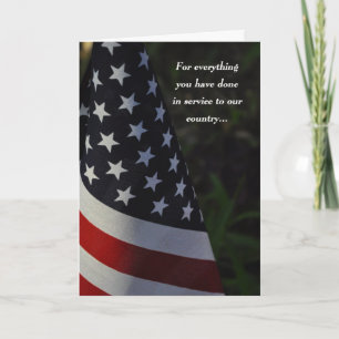 Dank u Veteraan op Veteran's Day Flag Kaart