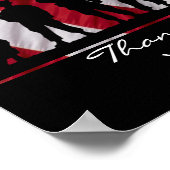 Dank u veteranen - Amerikaanse vlag en soldaten Poster (Hoek)