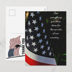 Dank U Veteranen Amerikaanse Vlag Herdenkingsdag Feestdagenkaart