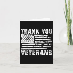 Dank U Veteranen Amerikaanse Vlag Trotse Veteraan Kaart