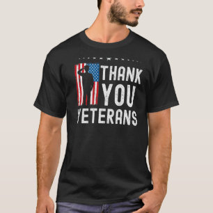 Dank u veteranen, Amerikaanse vlaggefeestdag T-shirt