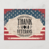 Dank U Veteranen Ansichtkaart Briefkaart (Voorkant)