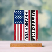 Dank U Veteranen Bedrukte Vlag Vector Design_1 Acryl Bord (Neutraal)