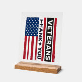 Dank U Veteranen Bedrukte Vlag Vector Design_1 Acryl Bord (Hoek)