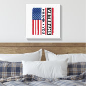 Dank U Veteranen Bedrukte Vlag Vector Design_1 Canvas Afdruk (Insitu (Slaapkamer))