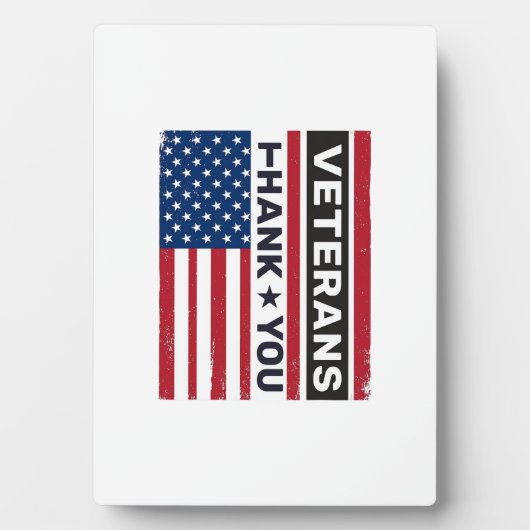 Dank U Veteranen Bedrukte Vlag Vector Design_1 Fotoplaat (voorkant)