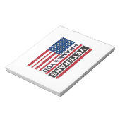 Dank U Veteranen Bedrukte Vlag Vector Design_1 Notitieblok (Linkerzijde)