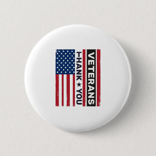 Dank U Veteranen Bedrukte Vlag Vector Design_1 Ronde Button 5,7 Cm