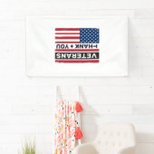 Dank U Veteranen Bedrukte Vlag Vector Design_1 Spandoek (Insitu)
