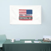 Dank U Veteranen Bedrukte Vlag Vector Design_1 Spandoek (Beurs)