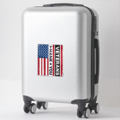 Dank U Veteranen Bedrukte Vlag Vector Design_1 Sticker (Koffer)