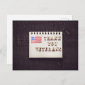 Dank u veteranen briefkaart (Voorkant / Achterkant)