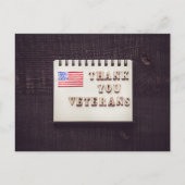 Dank u veteranen briefkaart (Voorkant)