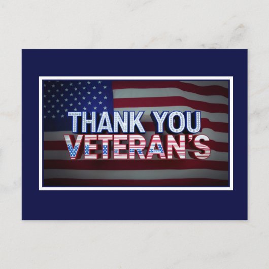 Dank u veteranen briefkaart (Voorkant)