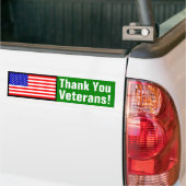 Dank U Veteranen! Bumpersticker (Op Truck)
