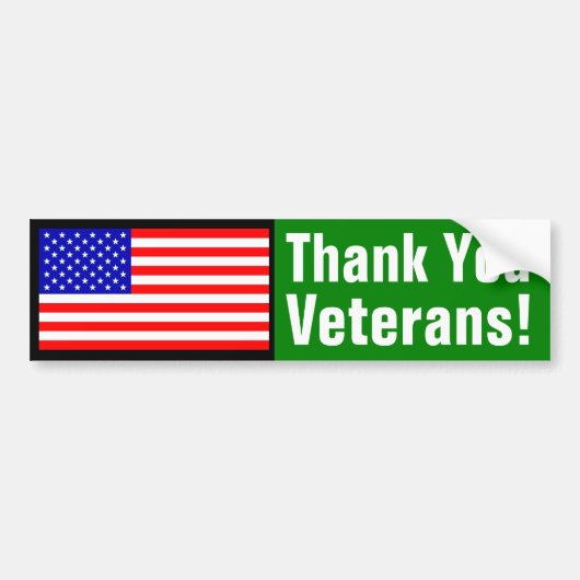 Dank U Veteranen! Bumpersticker (Voorkant)