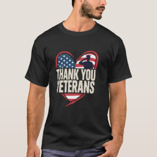 Dank U Veteranen Dag Herdenkingsdag Patriottische  T-shirt