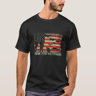 Dank u, veteranen, die Boots-papavervalmeter bestr T-shirt