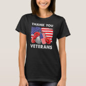 Dank u, veteranen, die Boots-papavervalmeter bestr T-shirt (Voorkant)