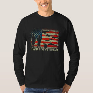 Dank u, veteranen, die Boots-papavervalmeter bestr T-shirt