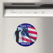 Dank u veteranen militair eerbetoon magneet (Insitu (Vaatwasser))
