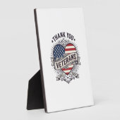 Dank U Veteranen Patriottisch Hart Vector Design_1 Fotoplaat (Zijkant)