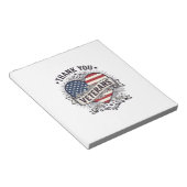 Dank U Veteranen Patriottisch Hart Vector Design_1 Notitieblok (Schuin)