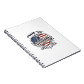 Dank U Veteranen Patriottisch Hart Vector Design_1 Notitieboek (Rechterzijde)