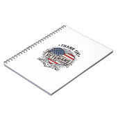 Dank U Veteranen Patriottisch Hart Vector Design_1 Notitieboek (Linkerzijde)