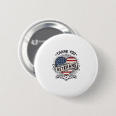 Dank U Veteranen Patriottisch Hart Vector Design_1 Ronde Button 5,7 Cm (Voorkant /achterkant)