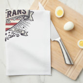 Dank U Veteranen Patriottisch Hart Vector Design_1 Theedoek (Quarter Fold)