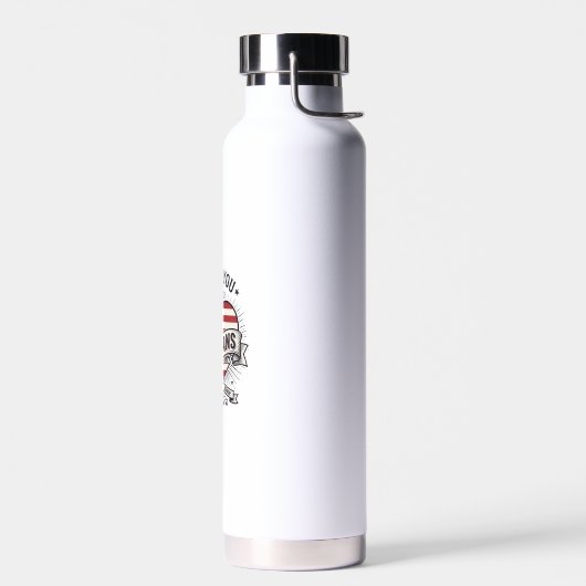 Dank U Veteranen Patriottisch Hart Vector Design_1 Waterfles (Links)