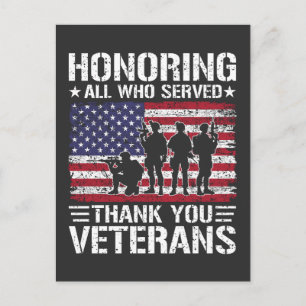 Dank U Veteranen Patriottisch Militaire Dienst Cad Briefkaart