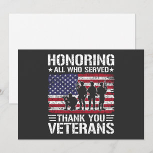 Dank U Veteranen Patriottisch Militaire Dienst Cad Feestdagenkaart