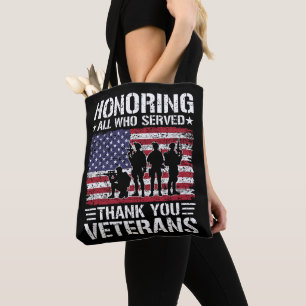 Dank U Veteranen Patriottisch Militaire Dienst Cad Tote Bag